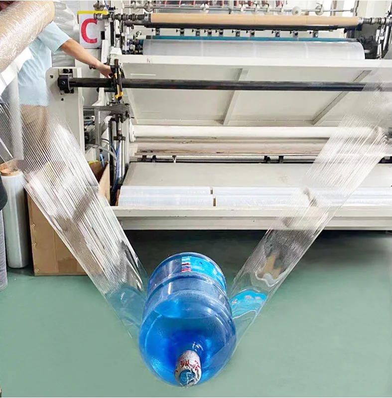 Best Selling jumbo roll lldpe 23 microns 17mic 500mm pe stretch film foil for machine