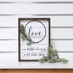 Custom wooden wall hangings decor wood picture frame farmhouse vintage home decor wall decor for bedroom