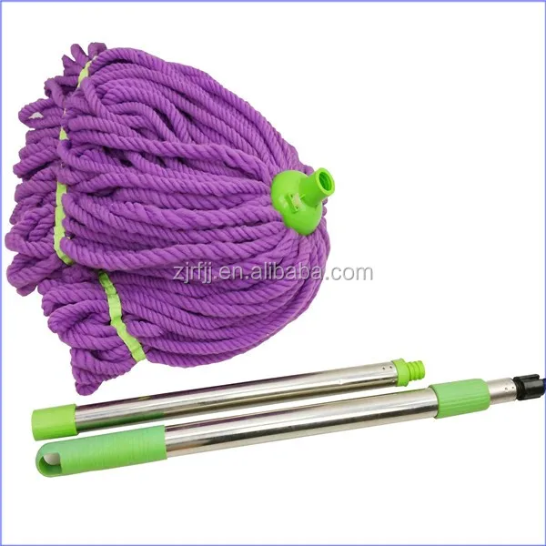Various styles of microfiber yarn mop head dry and wet plastic mop head