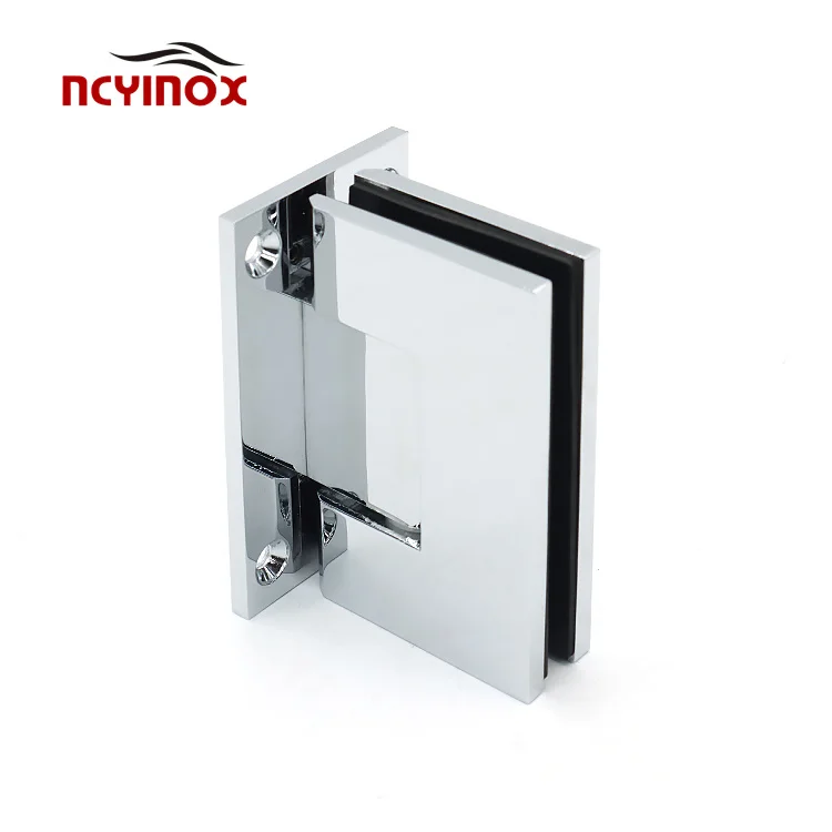In stock Heavy Duty 90 Degree Brass Glass Door Hinges For Glass Shower Doors