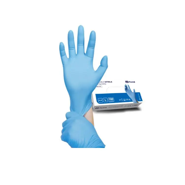 Non-sterile comfortable wearing disposable nitrile exam glovees