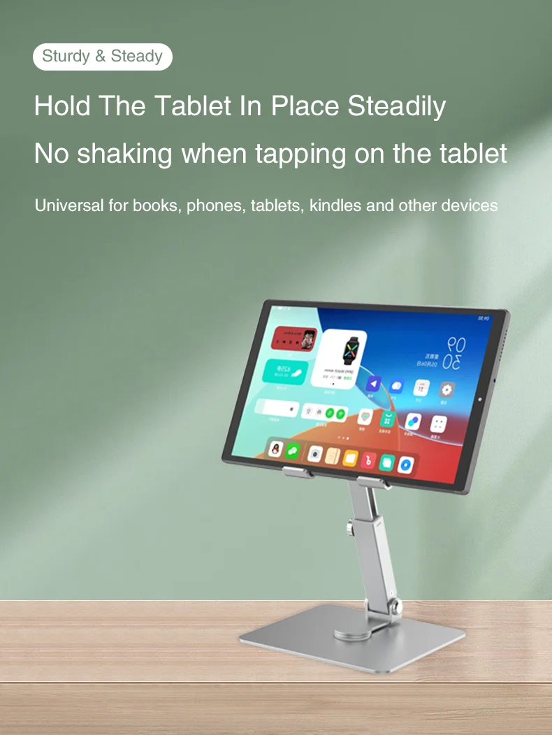 New 2023 products folding aluminum alloy notebook holder 360 degree rotating telescopic rod desktop holder mobile phone tablet