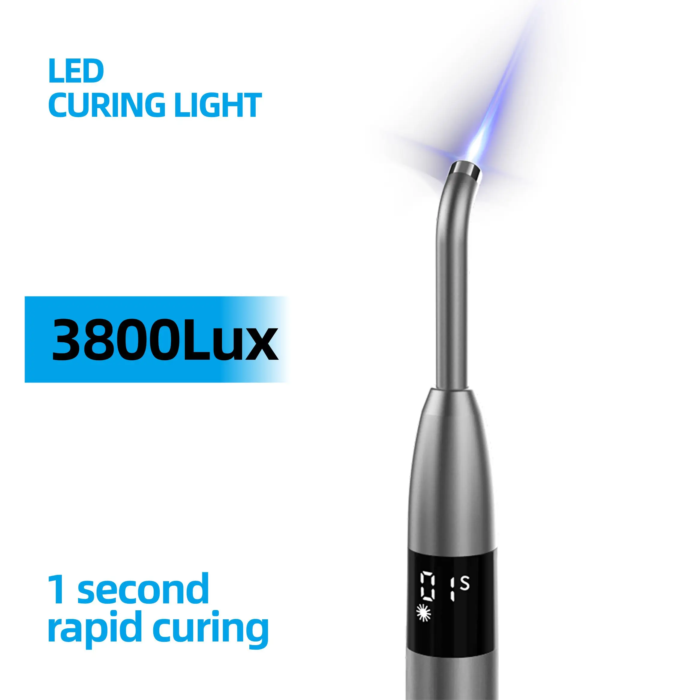 Dental Intelligent Light Curing Lamp High Light Exposure 4000mw/Cm2 Filling Tool Led Resin Curing Machine For Dental