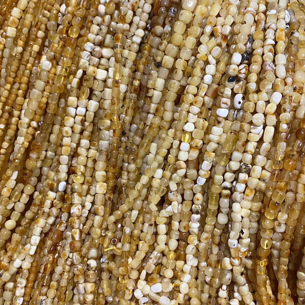 Cheap necklace made of natural raw Baltic amber stone for amber jewelry