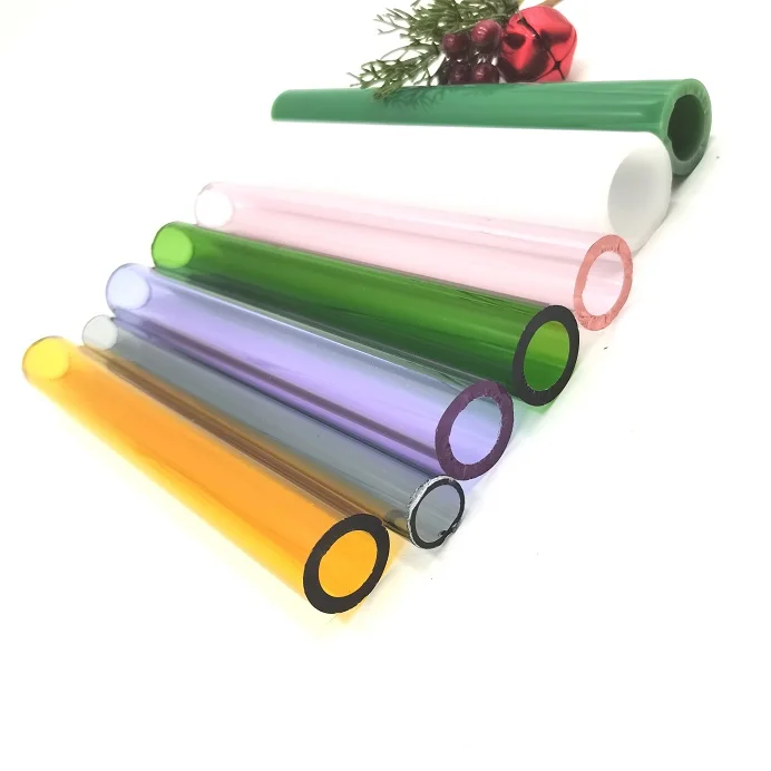 High temperature resistant colorful and customized clear borosilicate glass tube