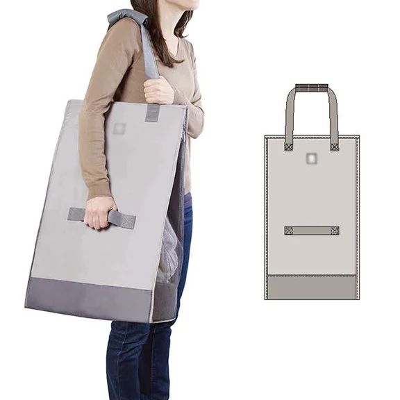 Custom logo laundry basket collapsible dirty clothes bag foldable washing bag laundry bag with handle
