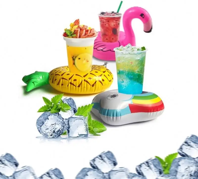 Drink Floats Inflatable Cup Coasters Inflatable Drink Holders for Kids Toys and Pool Party