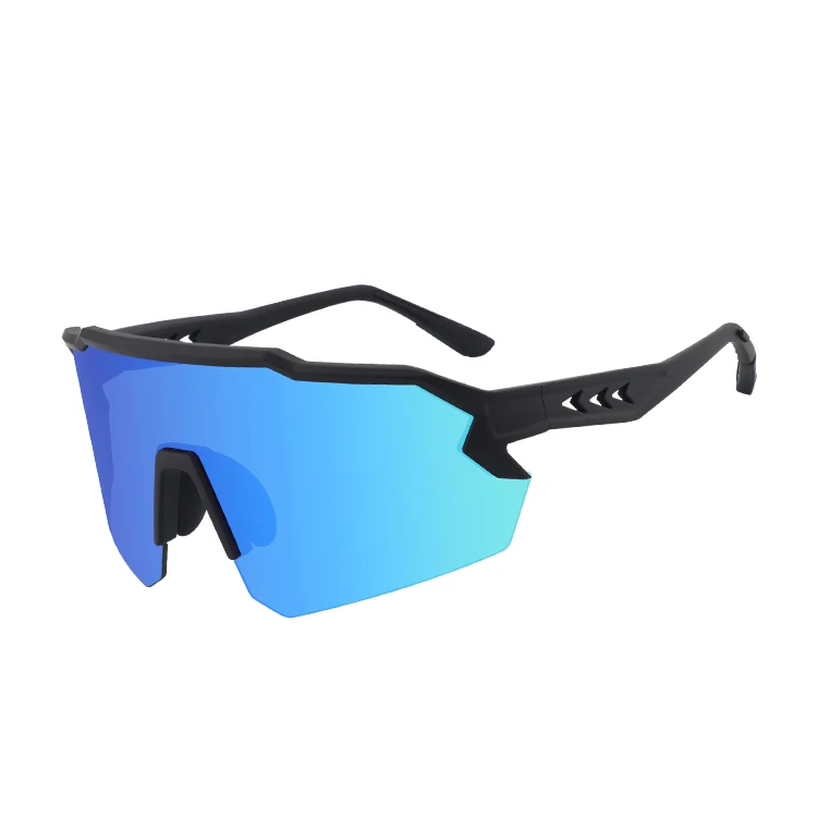 Wholesale new sunglasses arrivals UV400 HD polarized half frame large men glasses riding baseball bike sunglasses