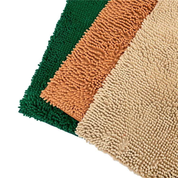 100% polyester microfiber chenille excellent antiskid machine-washable bibulous perfect non-slip