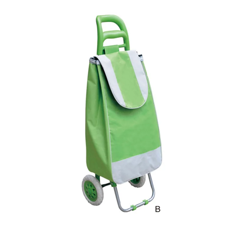 Solid Reliable Cart Reusable Hand Truck Lightweight Waterproof Shopping Trolley Bag With 2 Wheels
