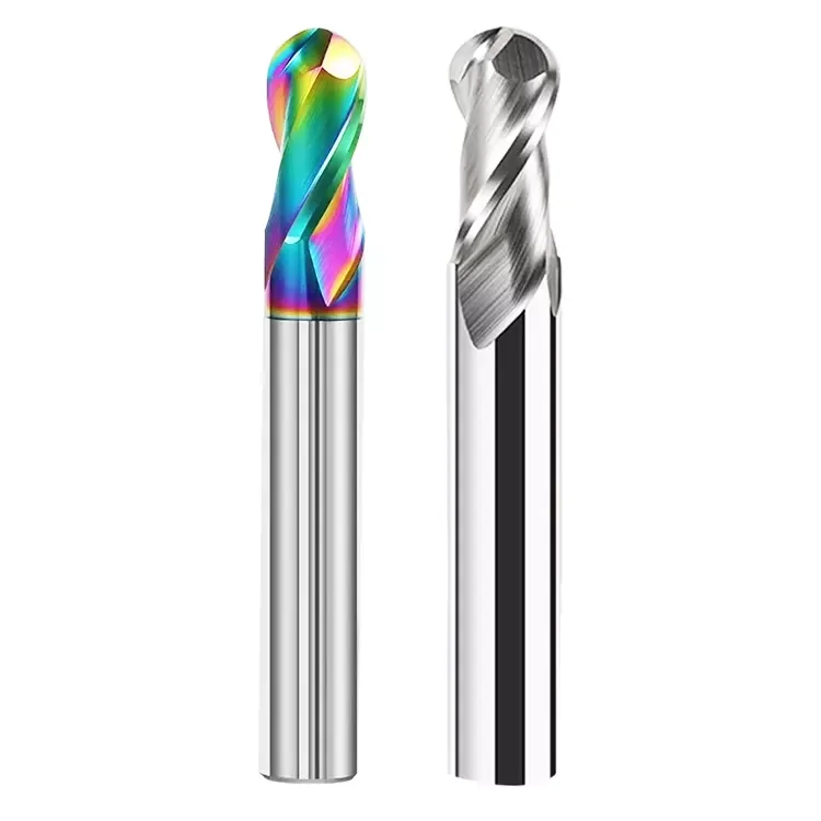 tungsten Solid Carbide 2 Flute Aluminum Ball nose end mill two flute ball nose end mill hrc55 for aluminum