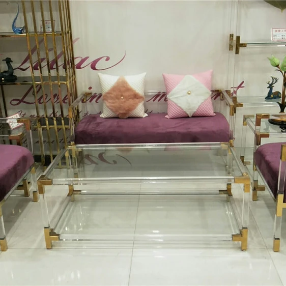 Nordic Minimalist Home Furniture Modern Rectangular Tempered Glass coffee table