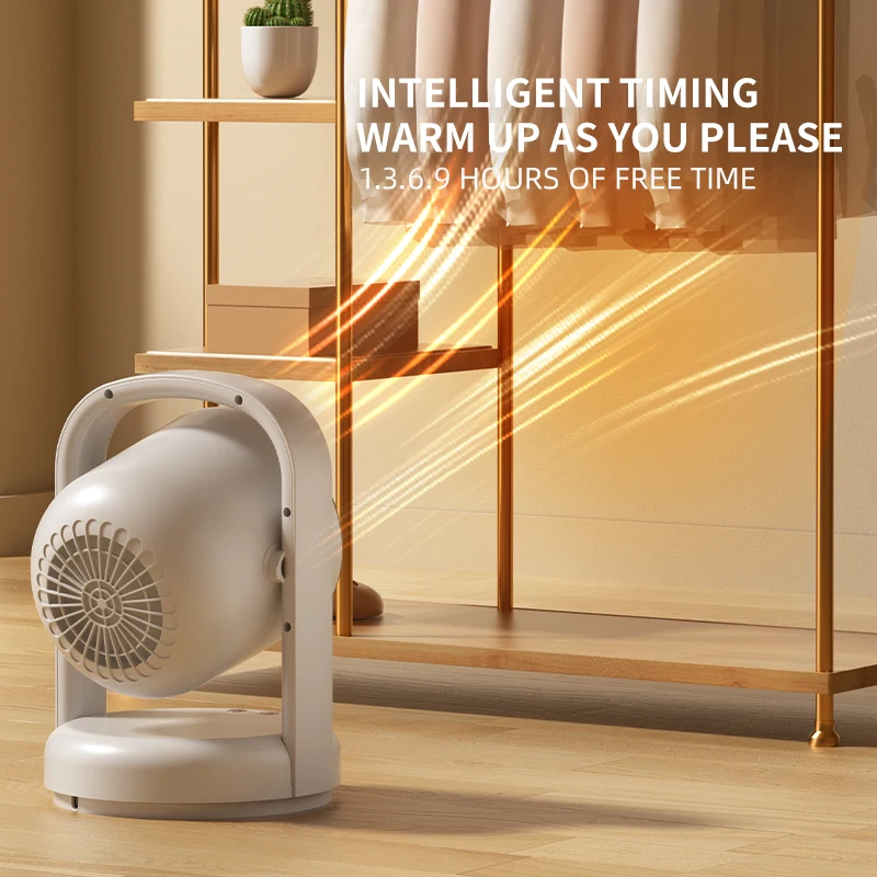 Portable Winter Warmer 1500W Table Mini Air Heater ABS Electric Plug in Heater Space Heater Fan with Speaker Timer