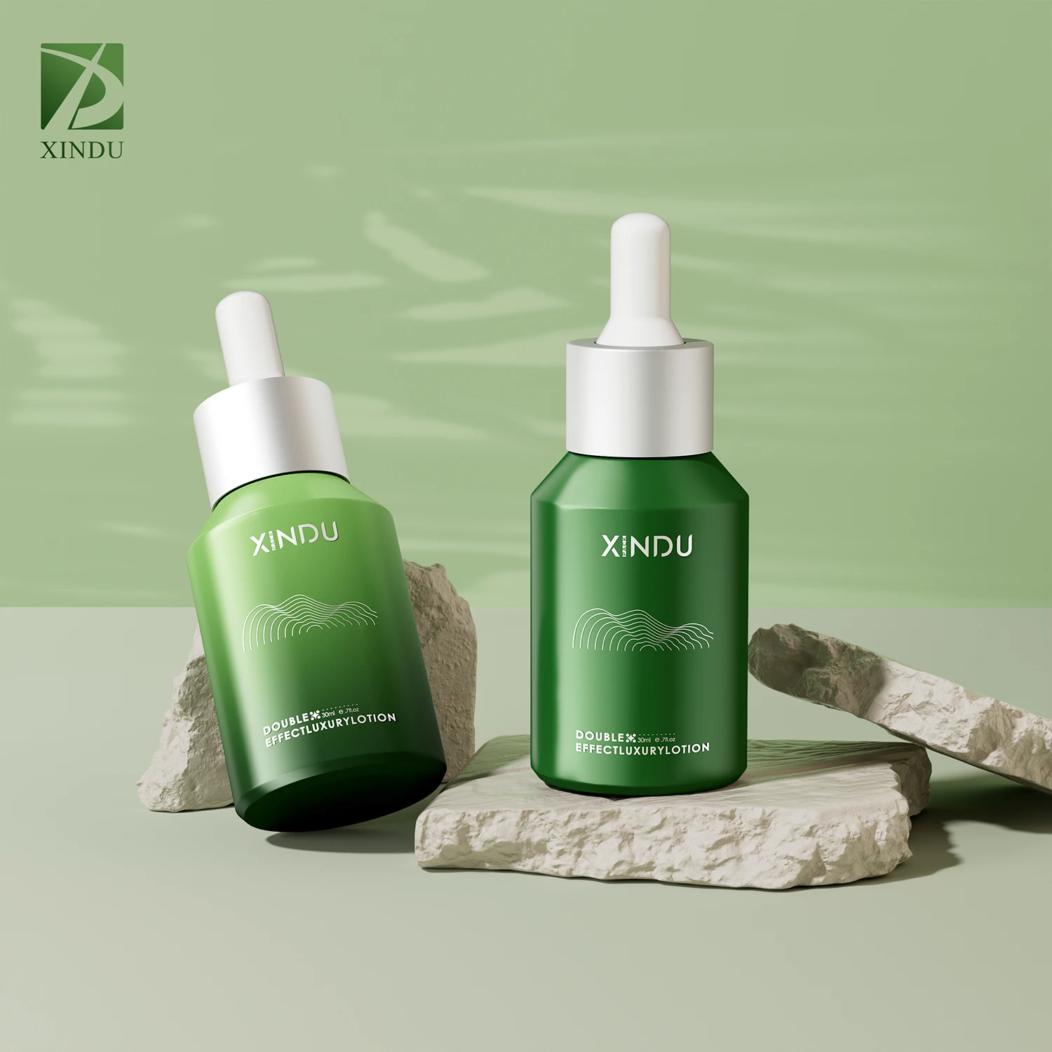 glass bottle with dropper 60ml 30ml for custom dropper bottle packaging Face Serum Slanted shoulder Bottle