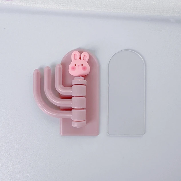 Rotary Triple Hook Traceless Hook Towel Hanger Hooks Home Storage shaped Kitchen Bathroom Door