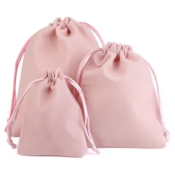 Custom Multi Colors High Quality Soft Velvet Gift Bag Drawstring Pouch with Logo