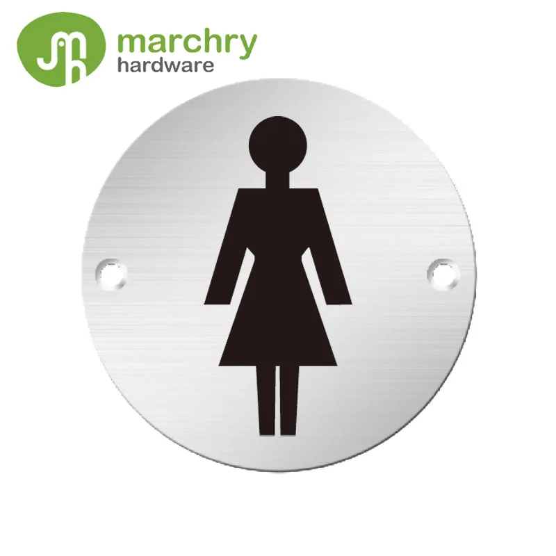 
Made in China stainless steel 1.5mm male and female WC sign 