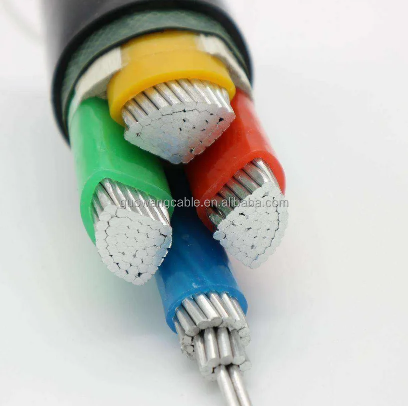 0.6/1kv AL/XLPE/PVC Electrical Cable YJLV Class 2 Stranded Aluminum Power Cable Prices 3x185+1x95mm2