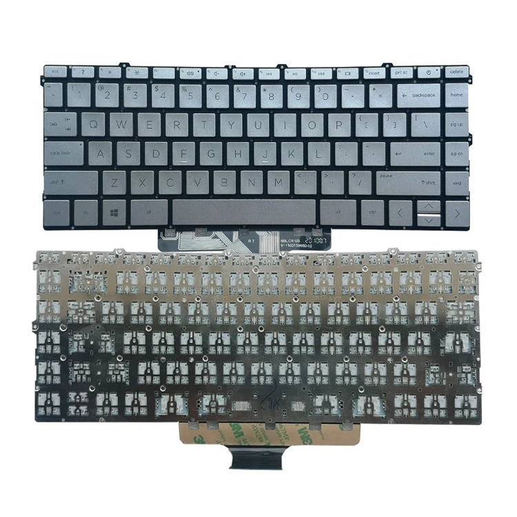 HK-HHT Laptop Keyboard for HP Pavilion X360 14-DV 14-DW 14M-DW silver backlight keyboard