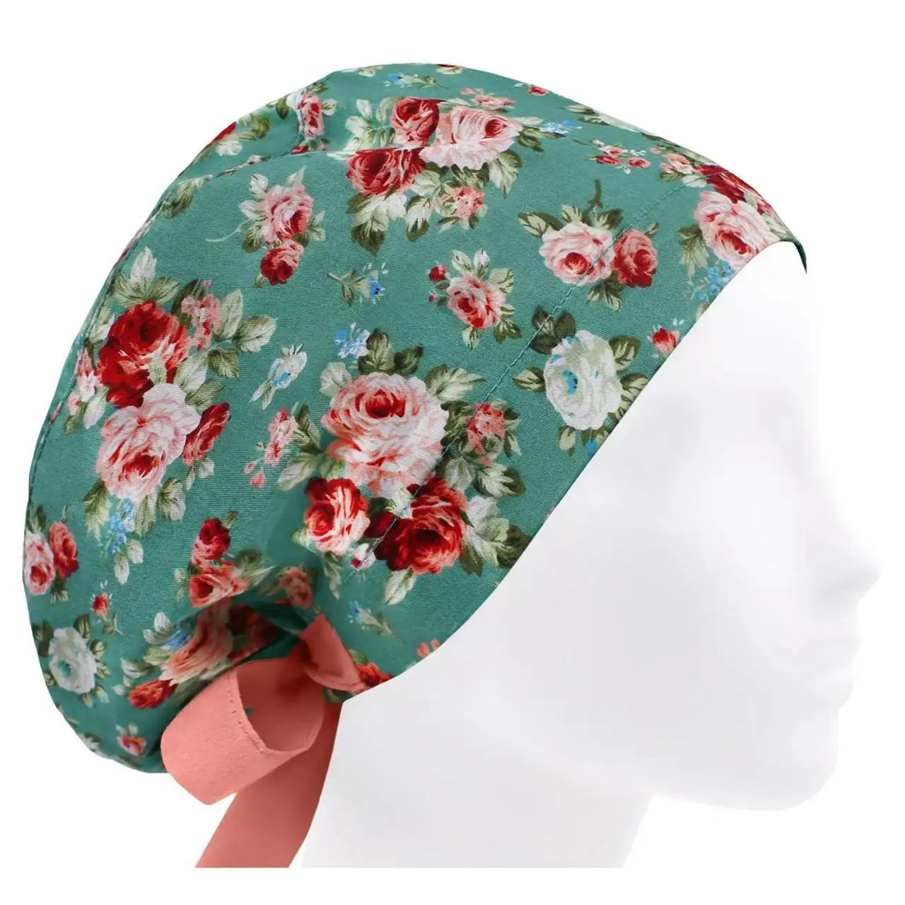 New Styles Euro Scrub Hats Women Long Hair  Nurse Caps Bonnets With Ribbon