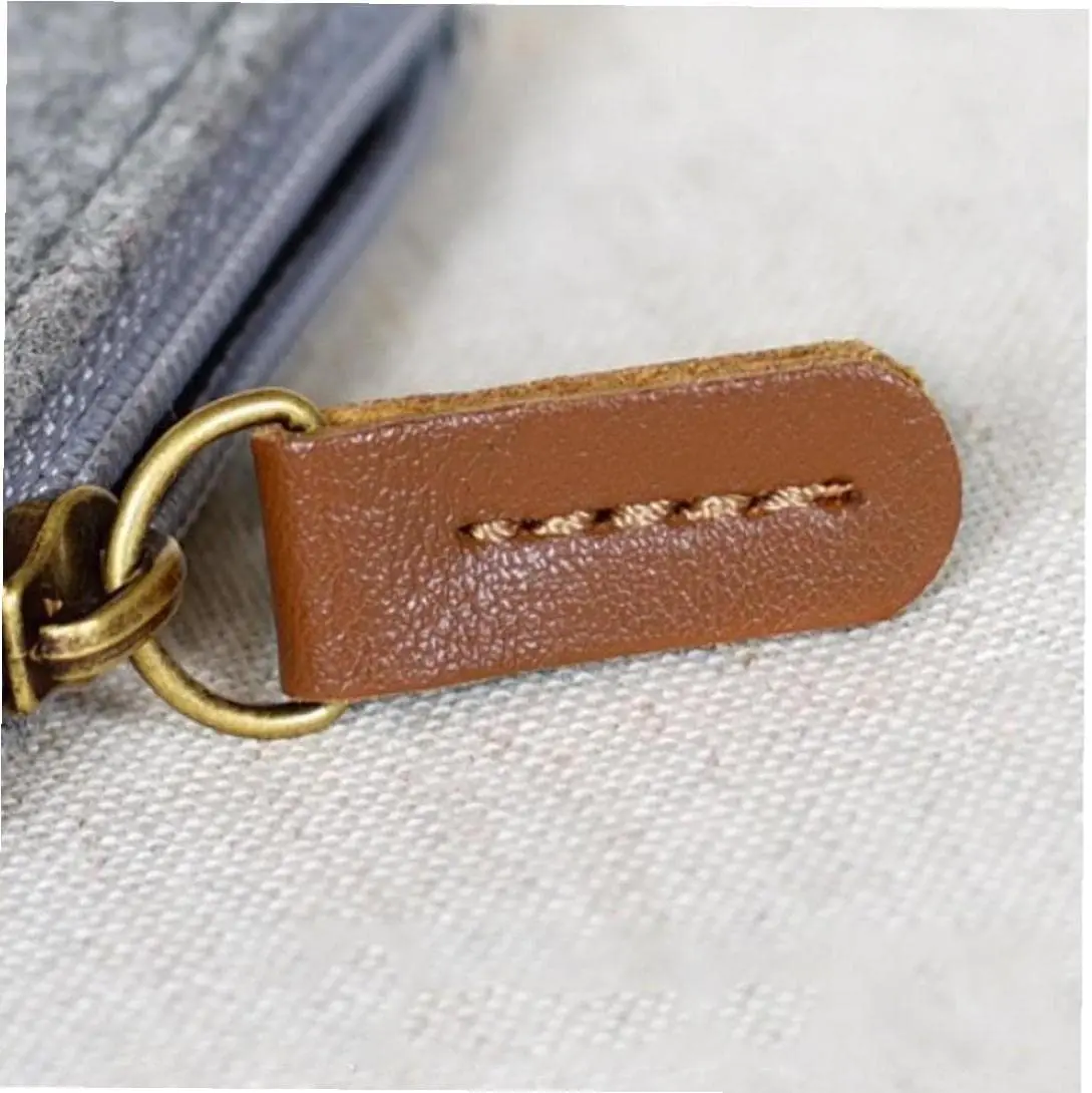 Felt Simple Coin Purse Short Wallet Change Purse Bag Mini Wallet Zipper Pouch Key Card Holder for Women Men