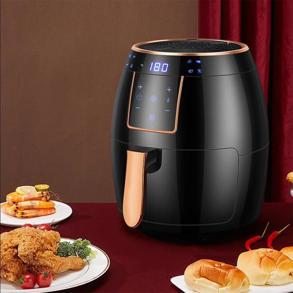 Household 5.5L Smart Air Fryer touch screen control Oil Free Air Fryer Large Capacity Chicken Fried Tools Kitchen Appliance