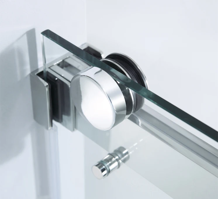 KMRY Stainless Steel Frameless Bypass Double Sliding Bathroom Glass Shower Door Room,Double Roller Sliding  Door For Shower