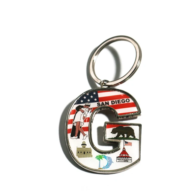 manufacturers custom zinc alloy metal key chain enamel letter anime cartoon 2d/3d keychains