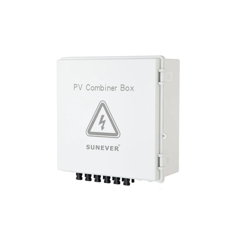 Factory price 500v 6 string pv combiner boxes  6 in 1 out 125a surge lightning protection pv combiner box
