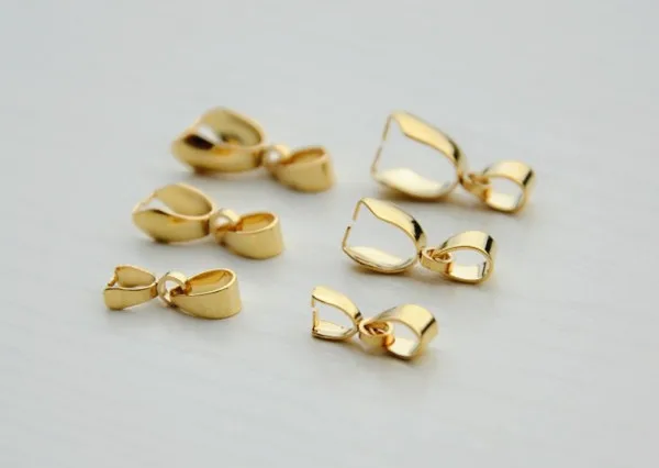 Wholesale Stainless Steel Pendant Pinch Gold Claw Bail Clasp For Pendant Necklace Making Accessories