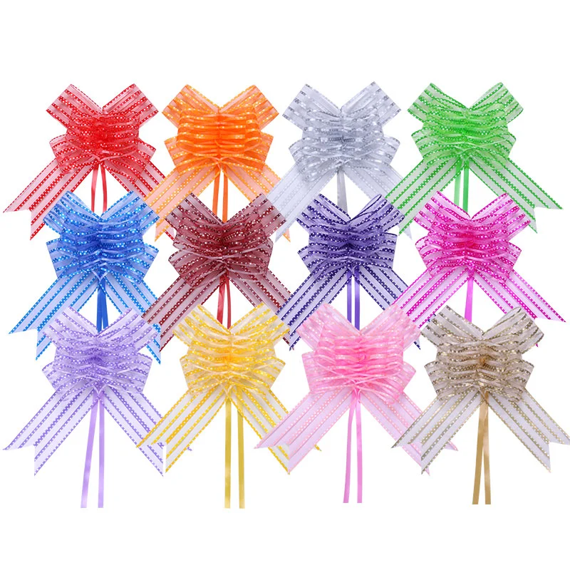 PP ribbon bow custom printed ribbon satin solid color polyester satin ribbons for gift wrap