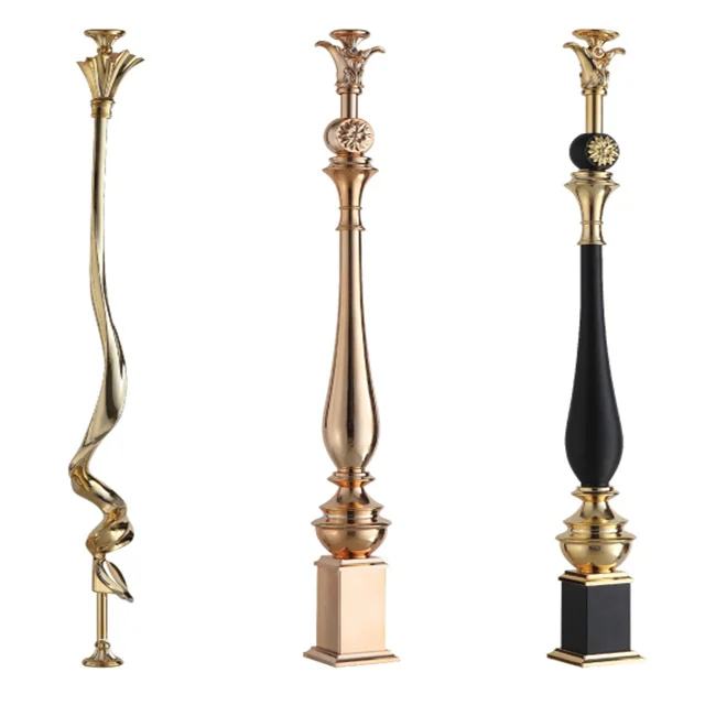 Easy Install New Design Balustrade Pillars Interior Villa Baluster Aluminium Alloy Baluster For Stair