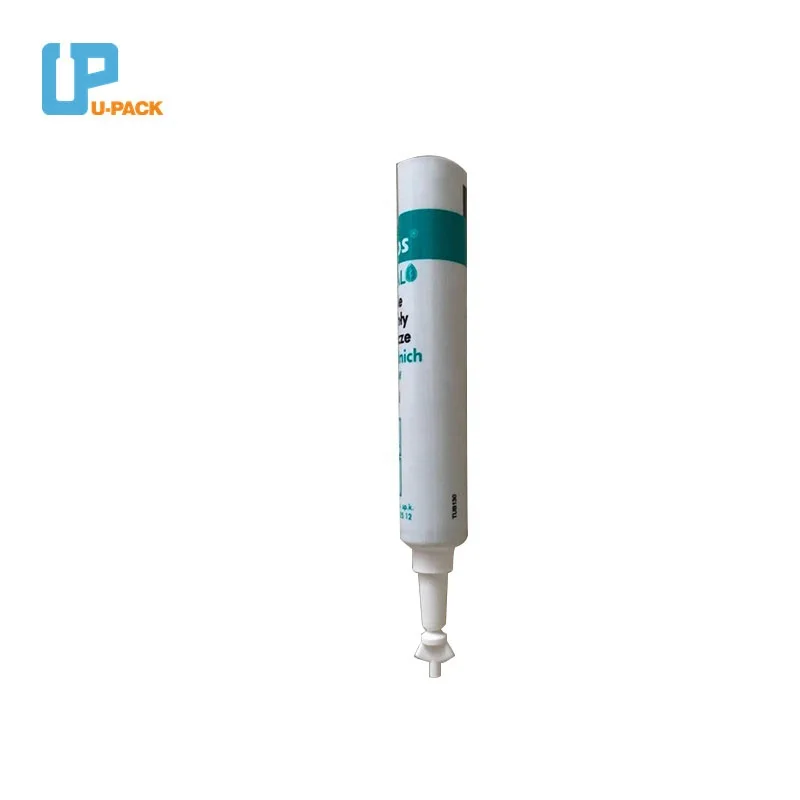 Blind orifice ABL Laminated Nozzle Medicine Ointment Plastic Tube with Bullet Cap Cosmetic Acne Tube Packaging with Nozzle Tip