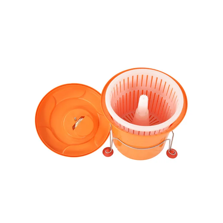 Food Grade 25L Manual Orange Plastic Commercial PP Vegetable And Salad Spinner