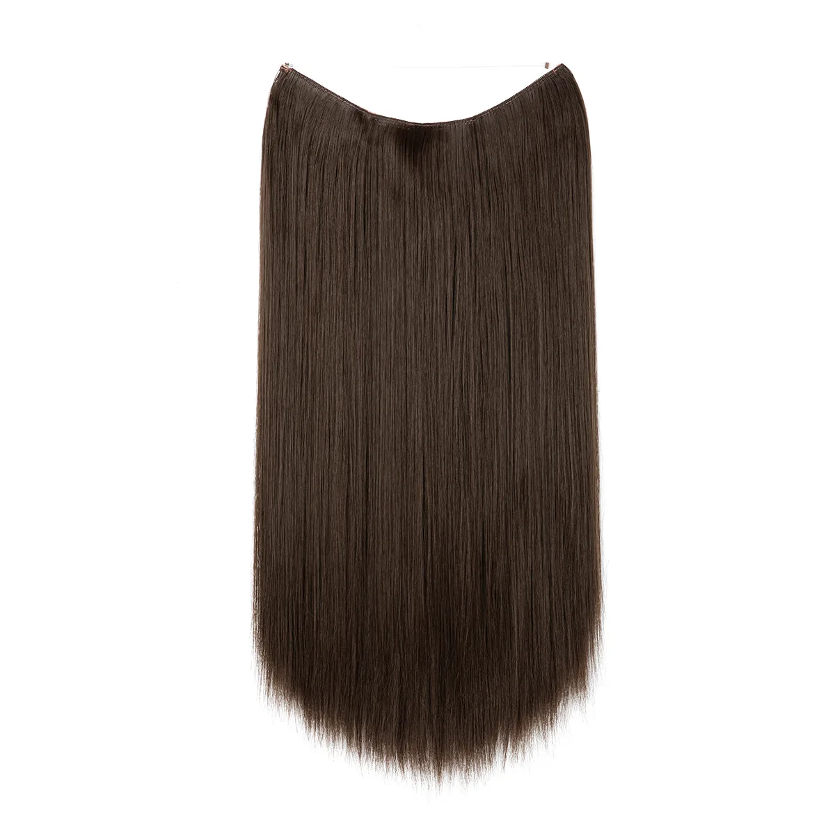 OEM  Synthetic Hair Extension No Clip Natural Hair Piece Ombre False One Piece Straight Hairpiece Blonde For Women