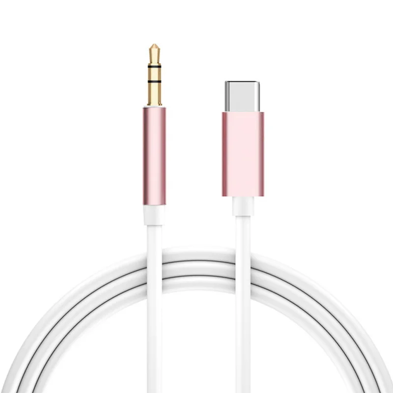 Factory Direct Sale USB Type C Male to 3.5mm Male Headphone Audio Aux Cable
