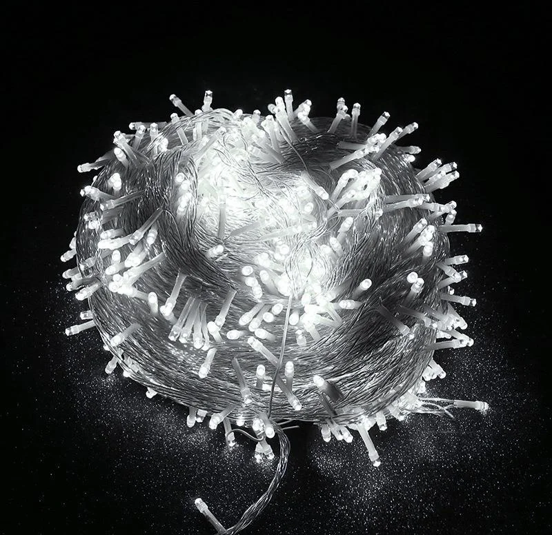 1000 LED Fairy String Lights Christmas Decorations IP44 Rating 220V Xmas Outdoor Lights White Red Green Pink Warm White Yellow