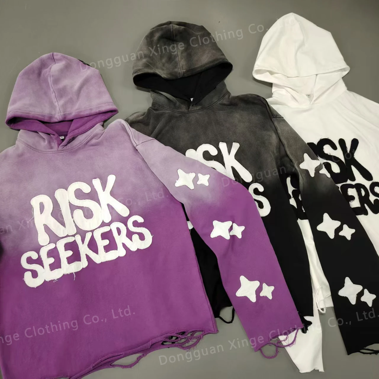 Custom Manufacturers 500 Gsm Heavyweight High Quality Cropped Hoodie Acid Wash Oversized Puff Printing Hoodie Men