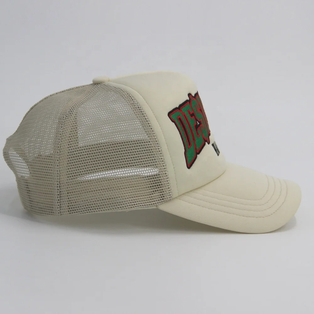 Wholesale 5 Panel Unisex Polyester Embroidery Custom Logo printing Mesh Sports Caps Gorras Casual Foam Blank Trucker Hat