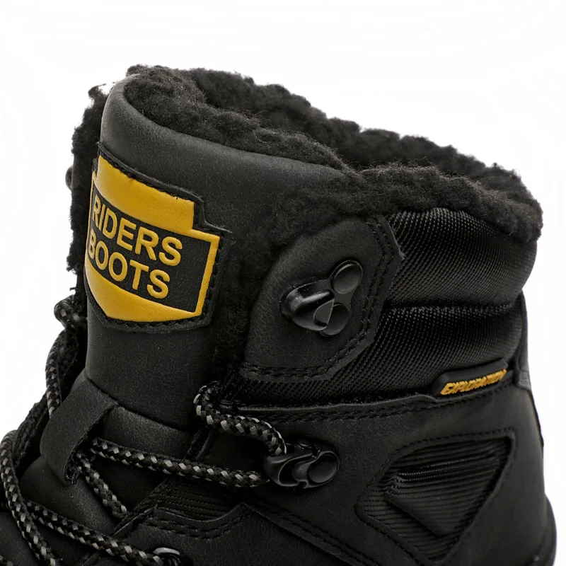 
Men Snow Boots Outdoor hiking Shoes Climbing Boots High Quality Microfiber Leather Warm Fur Snow Ankle Boots 