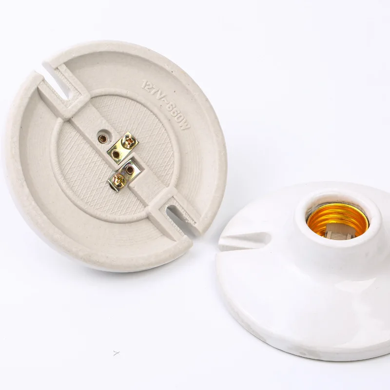 Factory Supply Directly Price Competitive E26 E27 4.5 Porcelain Lamp Holders E27 Lamp Socket Led Light Base