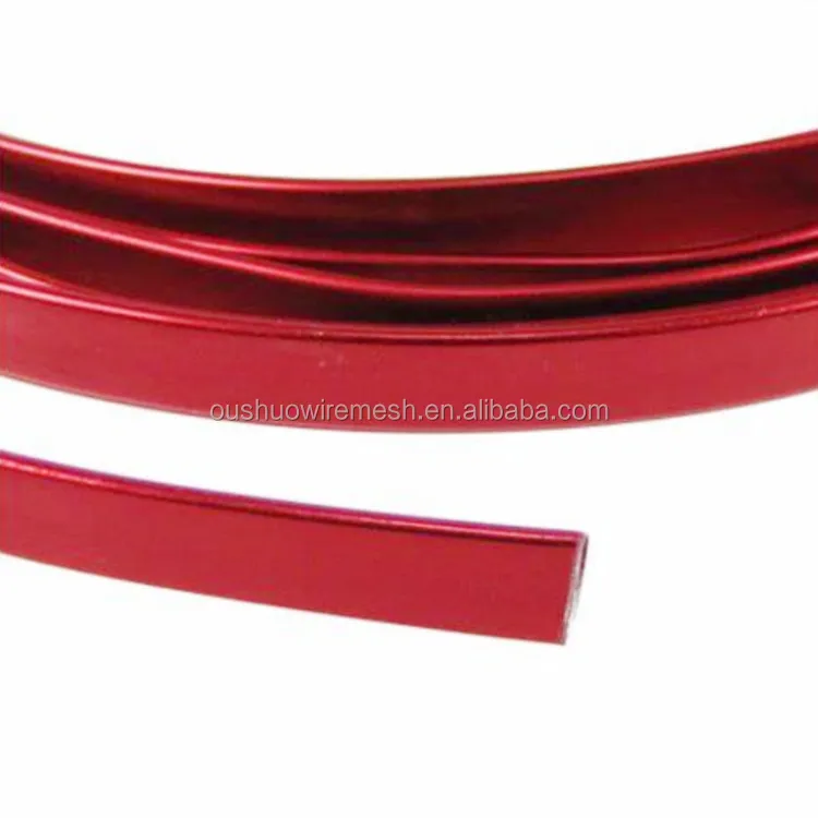 1*5 mm 10m per roll gold color flat aluminum craft wire anodized jewelry making wire