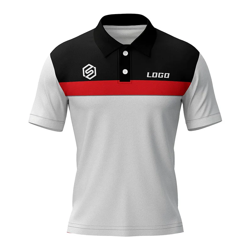 Оптовая продажа, рубашка-поло с сублимационным принтом, быстросохнущая спортивная одежда, мужская рубашка-поло