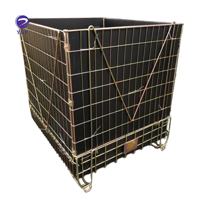 Warehouse Stacking Collapsible Storage Metal Large Preform Baskets
