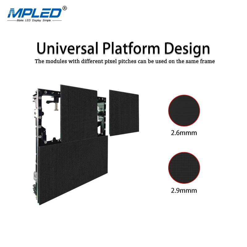 MPLED LED Display Design with Detachable Power P1.9 P2.6 P2.9 P3.91 Outdoor Rental Stage P3 Led Screen Video Wall