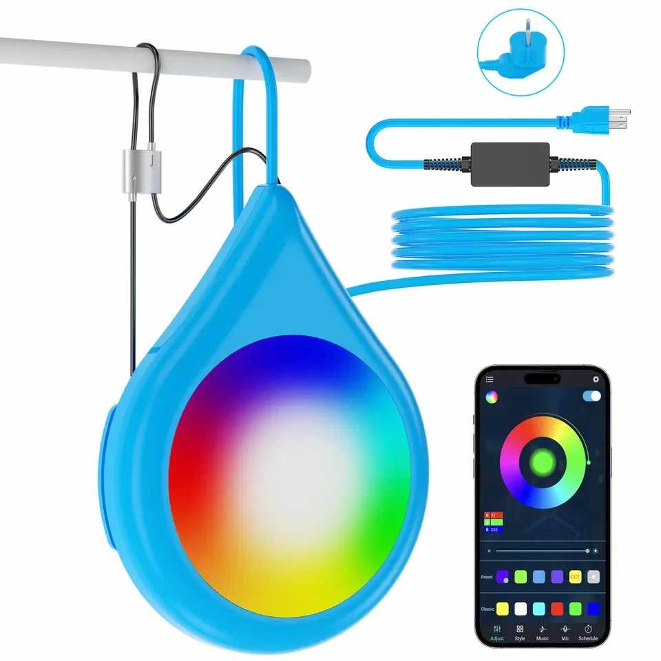 RGB Colorful changing LED Pool Light IP68 underwater LED Swimming lamp15W remote control LED aquarium lamp for fish lighting