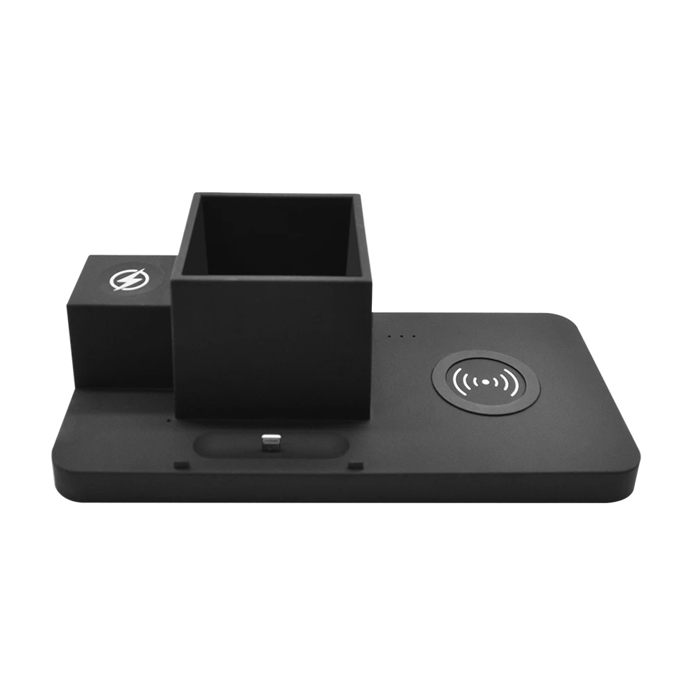 
fast wireless charging promotional rubber coating 4 in 1 watch earbuds phone pen holder 