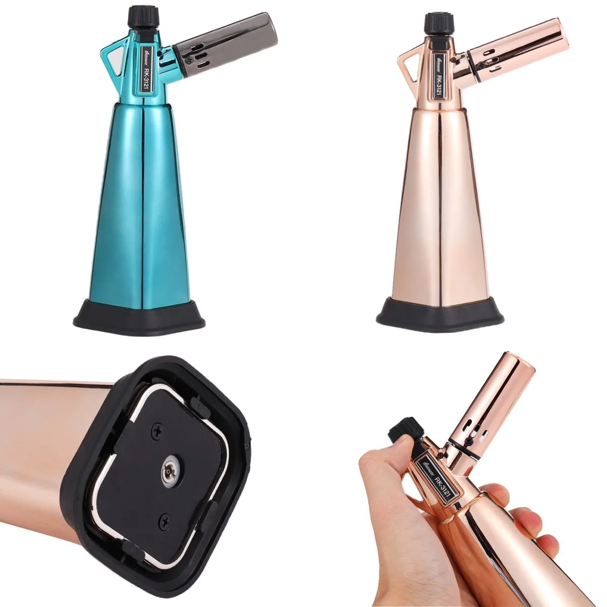 High Quality Lighter for Cigar Kitchen Gas Refillable BBQ Torch Lighter Stylish and Windproof Jet Flame