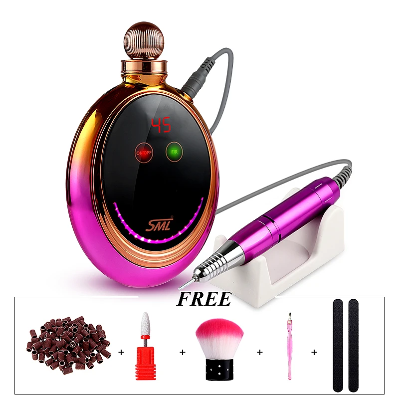 Professional Rechargeable 45000rpm Nail Drill Machine Pedicure Tool with Nails Drill Bits