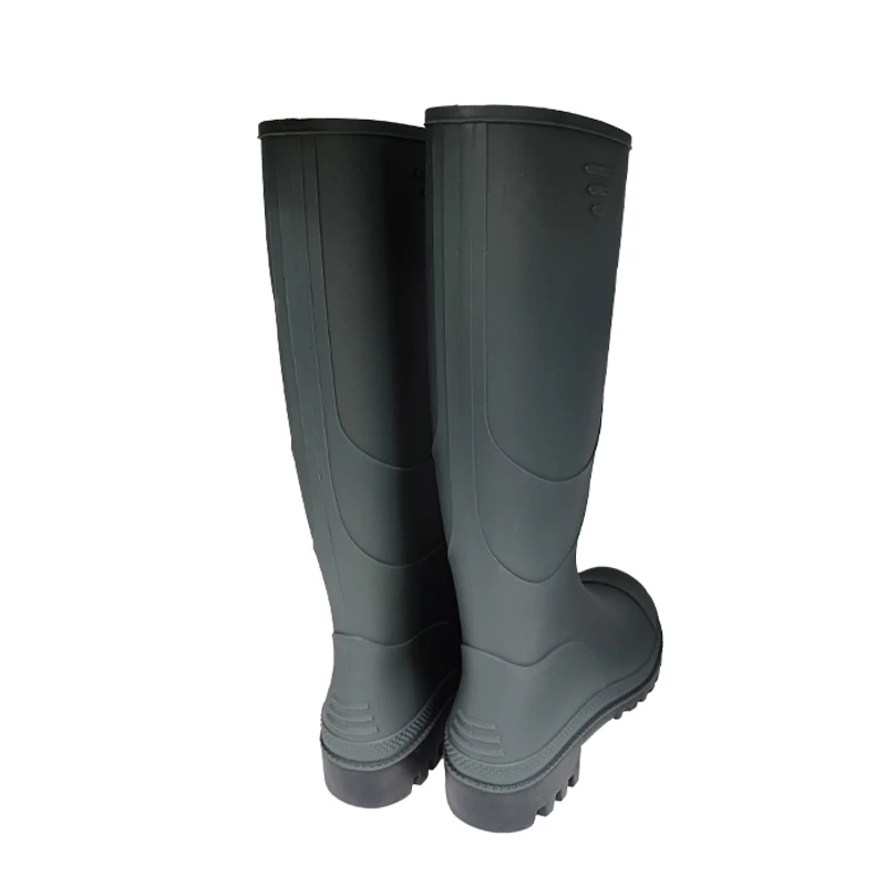Wholesale Factory Safety Rain Boots Unisex Anti-slip Green Rain Boots PVC Waterproof Garden Rain Boots For Men Women